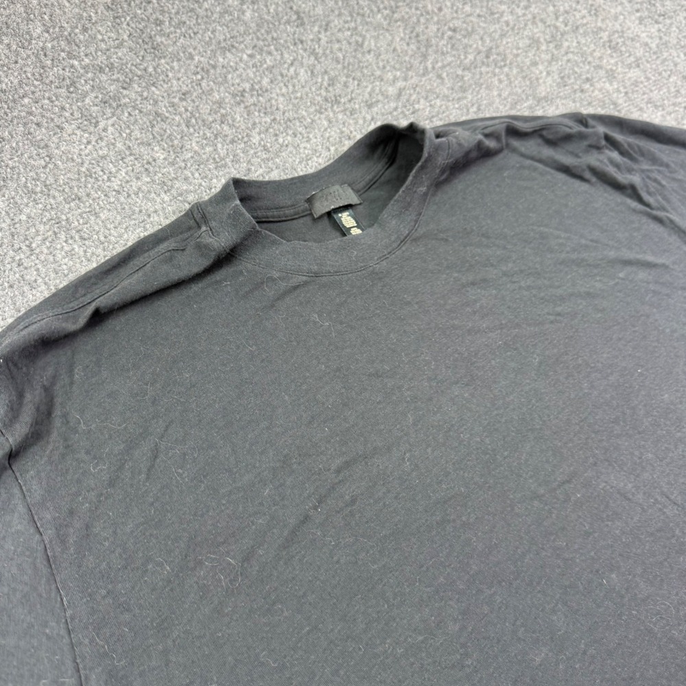 SKIMS Cotton Blend T-Shirt Size Large Black Short Sleeve Crew Neck Women's